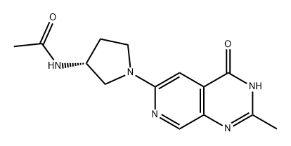 Acetamide, N-[(3R)-1-(3,4-dihydro-2-methyl-4-oxopyrido[3,4-d]pyrimidin-6-yl)-3-pyrrolidinyl]- Structure