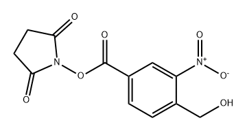 Benzoic acid, 4-(hydroxymethyl)-3-nitro-, 2,5-dioxo-1-pyrrolidinyl ester Structure