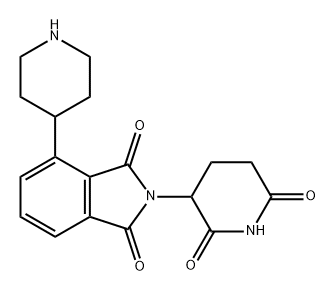 1H-Isoindole-1,3(2H)-dione, 2-(2,6-dioxo-3-piperidinyl)-4-(4-piperidinyl)- 구조식 이미지
