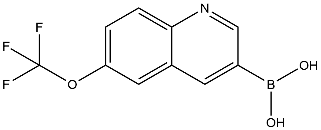 6-(trifluoromethoxy)-3-quinolyl]boronic acid 구조식 이미지