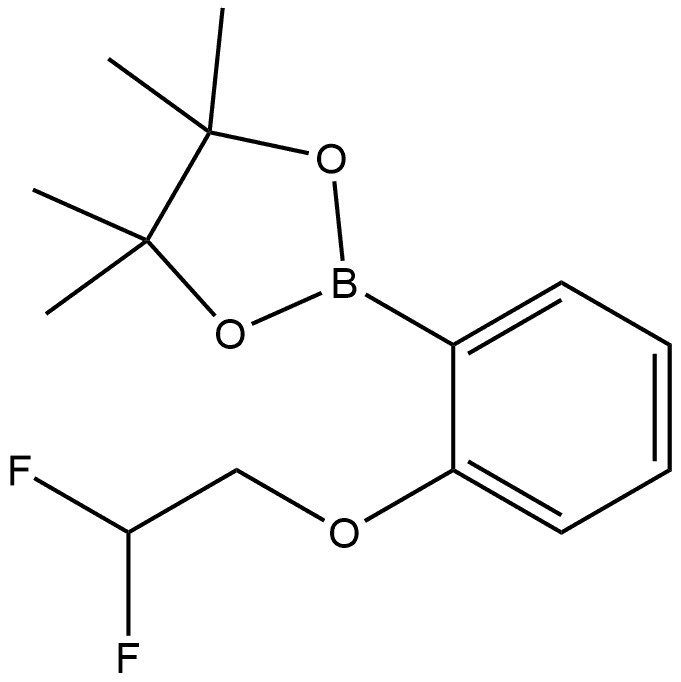 1,3,2-Dioxaborolane, 2-[2-(2,2-difluoroethoxy)phenyl]-4,4,5,5-tetramethyl- 구조식 이미지