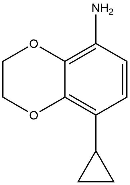 8-Cyclopropyl-2,3-dihydro-1,4-benzodioxin-5-amine Structure