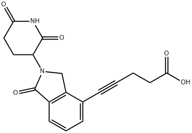 4-Pentynoic acid, 5-[2-(2,6-dioxo-3-piperidinyl)-2,3-dihydro-1-oxo-1H-isoindol-4-yl]- Structure