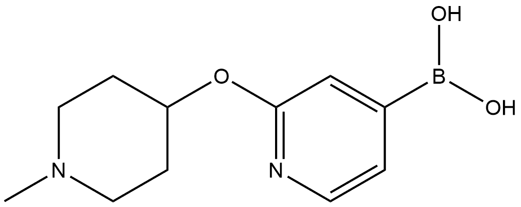 B-[2-[(1-Methyl-4-piperidinyl)oxy]-4-pyridinyl]boronic acid Structure