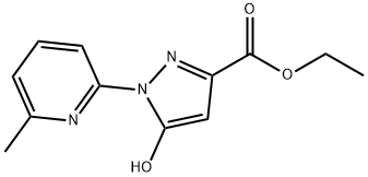 1H-Pyrazole-3-carboxylic acid, 5-hydroxy-1-(6-methyl-2-pyridinyl)-, ethyl ester Structure