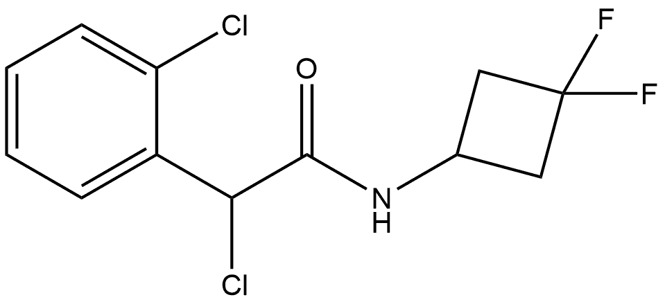 Benzeneacetamide, α,2-dichloro-N-(3,3-difluorocyclobutyl)- Structure