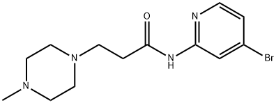 1-Piperazinepropanamide, N-(4-bromo-2-pyridinyl)-4-methyl- Structure