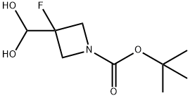 1-Azetidinecarboxylic acid, 3-(dihydroxymethyl)-3-fluoro-, 1,1-dimethylethyl ester Structure