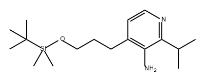 3-Pyridinamine, 4-[3-[[(1,1-dimethylethyl)dimethylsilyl]oxy]propyl]-2-(1-methylethyl)- 구조식 이미지