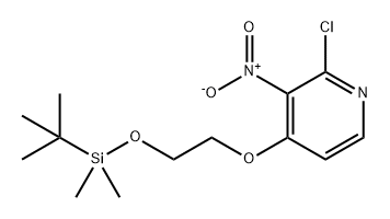Pyridine, 2-chloro-4-[2-[[(1,1-dimethylethyl)dimethylsilyl]oxy]ethoxy]-3-nitro- 구조식 이미지