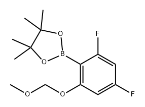 1,3,2-Dioxaborolane, 2-[2,4-difluoro-6-(methoxymethoxy)phenyl]-4,4,5,5-tetramethyl- Structure