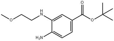 Benzoic acid, 4-amino-3-[(2-methoxyethyl)amino]-, 1,1-dimethylethyl ester 구조식 이미지