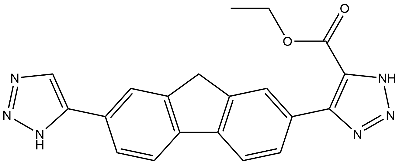 ethyl 4-(7-(1H-1,2,3-triazol-5-yl)-9H-fluoren-2-yl)-1H-1,2,3-triazole-5-carboxylate Structure