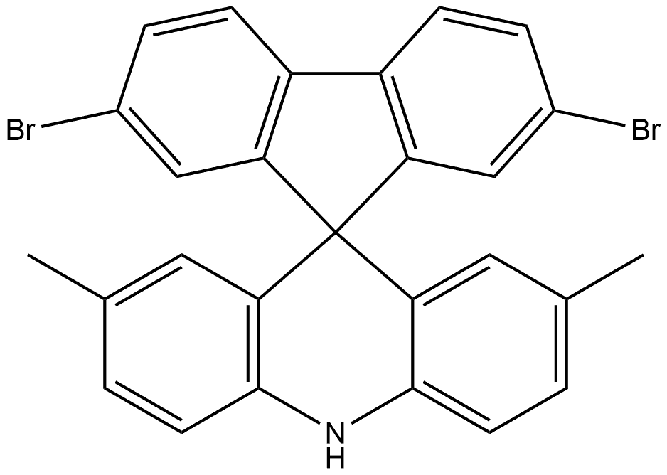 2',7'-dibromo-2,7-dimethyl-10H-spiro[acridine-9,9'-fluorene Structure