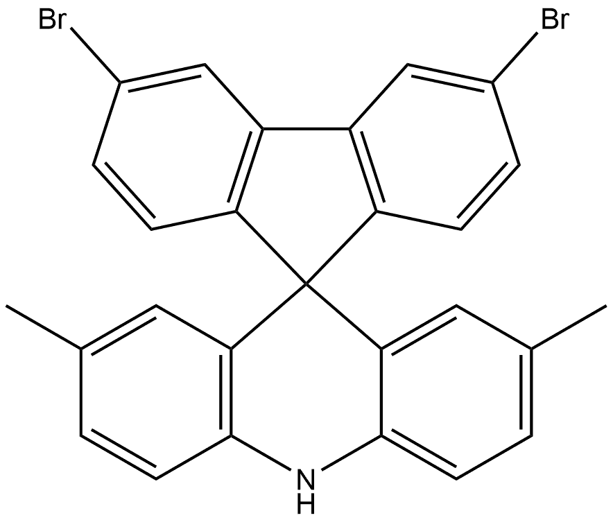 3',6'-dibromo-2,7-dimethyl-10H-spiro[acridine-9,9'-fluorene Structure