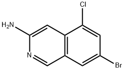 3-Isoquinolinamine, 7-bromo-5-chloro- 구조식 이미지