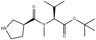 L-Valine, N-methyl-N-[(3S)-3-pyrrolidinylcarbonyl]-, 1,1-dimethylethyl ester 구조식 이미지