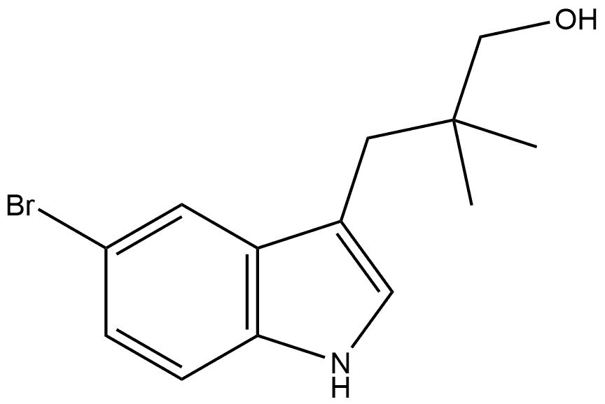 3-(5-bromo-1H-indol-3-yl)-2,2-dimethylpropan-1-ol 구조식 이미지