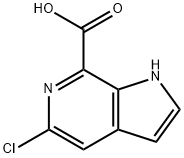 1H-Pyrrolo[2,3-c]pyridine-7-carboxylic acid, 5-chloro- 구조식 이미지