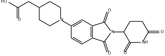 4-Piperidineacetic acid, 1-[2-(2,6-dioxo-3-piperidinyl)-2,3-dihydro-1,3-dioxo-1H-isoindol-5-yl]- Structure