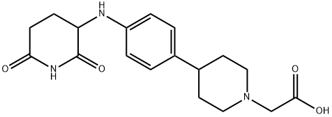 1-Piperidineacetic acid, 4-[4-[(2,6-dioxo-3-piperidinyl)amino]phenyl]- Structure