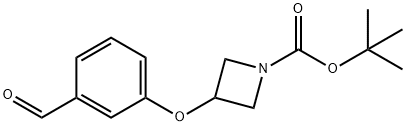 1,1-Dimethylethyl 3-(3-formylphenoxy)-1-azetidinecarboxylate 구조식 이미지