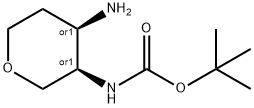 Carbamic acid, N-[(3R,4R)-4-aminotetrahydro-2H-pyran-3-yl]-, 1,1-dimethylethyl ester, rel- 구조식 이미지