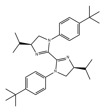 2,2'-Bi-1H-imidazole, 1,1'-bis[4-(1,1-dimethylethyl)phenyl]-4,4',5,5'-tetrahydro-4,4'-bis(1-methylethyl)-, (4S,4'S)- Structure