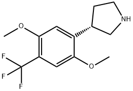 (3S)-3-[2,5-dimethoxy-4-(trifluoromethyl)phenyl]pyrrolidine Structure