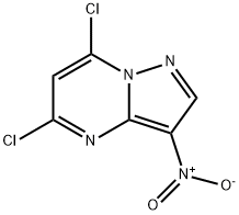Pyrazolo[1,5-a]pyrimidine, 5,7-dichloro-3-nitro- Structure