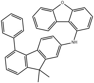 N-(9,9-Dimethyl-5-phenyl-9H-fluoren-2-yl)-1-dibenzofuranamine Structure