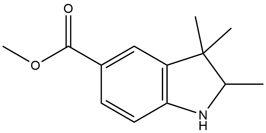 Methyl 2,3-dihydro-2,3,3-trimethyl-1H-indole-5-carboxylate Structure