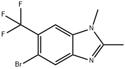 1H-Benzimidazole, 5-bromo-1,2-dimethyl-6-(trifluoromethyl)- Structure