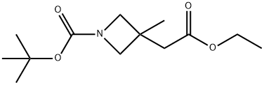 Ethyl 1-[(1,1-dimethylethoxy)carbonyl]-3-methyl-3-azetidineacetate Structure