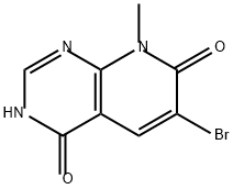 Pyrido[2,3-d]pyrimidine-4,7(3H,8H)-dione, 6-bromo-8-methyl- Structure