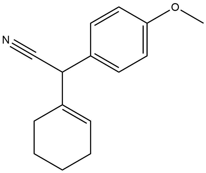 Benzeneacetonitrile, α-1-cyclohexen-1-yl-4-methoxy- Structure