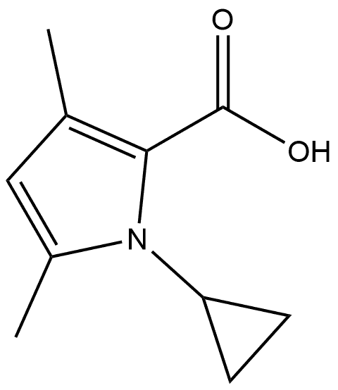 1-cyclopropyl-3,5-dimethyl-pyrrole-2-carboxylic acid Structure