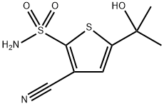 2-Thiophenesulfonamide, 3-cyano-5-(1-hydroxy-1-methylethyl)- 구조식 이미지