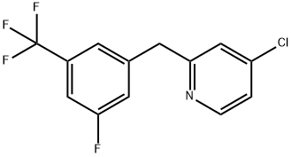 4-Chloro-2-[[3-fluoro-5-(trifluoromethyl)phenyl]methyl]pyridine Structure