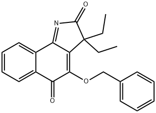 2H-Benz[g]indole-2,5(3H)-dione, 3,3-diethyl-4-(phenylmethoxy)- Structure