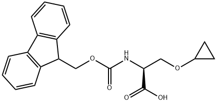 L-Serine, O-cyclopropyl-N-[(9H-fluoren-9-ylmethoxy)carbonyl]- Structure
