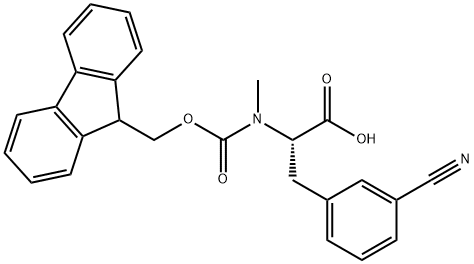 L-Phenylalanine, 3-cyano-N-[(9H-fluoren-9-ylmethoxy)carbonyl]-N-methyl- Structure