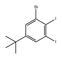 Benzene, 1-bromo-5-(1,1-dimethylethyl)-2,3-diiodo- Structure