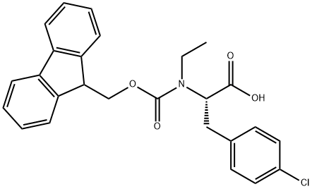 L-Phenylalanine, 4-chloro-N-ethyl-N-[(9H-fluoren-9-ylmethoxy)carbonyl]- Structure