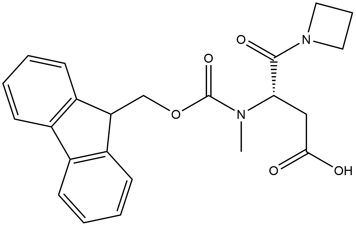 (βS)-β-[[(9H-Fluoren-9-ylmethoxy)carbonyl]methylamino]-γ-oxo-1-azetidinebutanoic acid Structure
