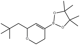 2H-Pyran, 2-(2,2-dimethylpropyl)-5,6-dihydro-4-(4,4,5,5-tetramethyl-1,3,2-dioxaborolan-2-yl)- Structure