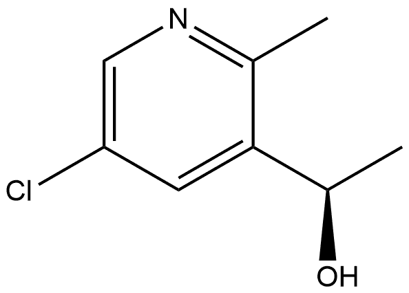 3-Pyridinemethanol, 5-chloro-α,2-dimethyl-, (αR)- Structure