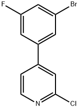 4-(3-Bromo-5-fluorophenyl)-2-chloropyridine Structure