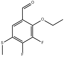 2-Ethoxy-3,4-difluoro-5-(methylthio)benzaldehyde Structure