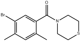 (5-Bromo-2,4-dimethylphenyl)(thiomorpholino)methanone Structure